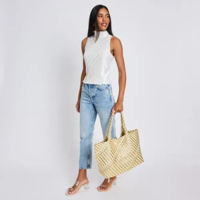 Moda Luxe Solana Woven Tote In Gold