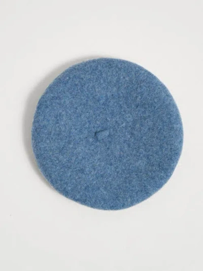 Lost Pattern Nyc "bon Chic" Wool Beret In Blue