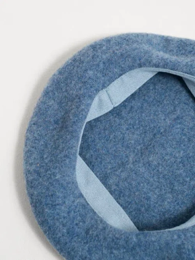 Lost Pattern Nyc "bon Chic" Wool Beret In Blue