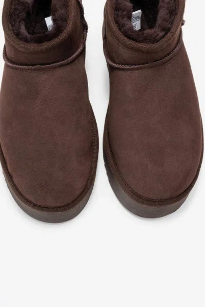 Forever & Always Shoes Havana Leather Platform Ankle Boot In Brown