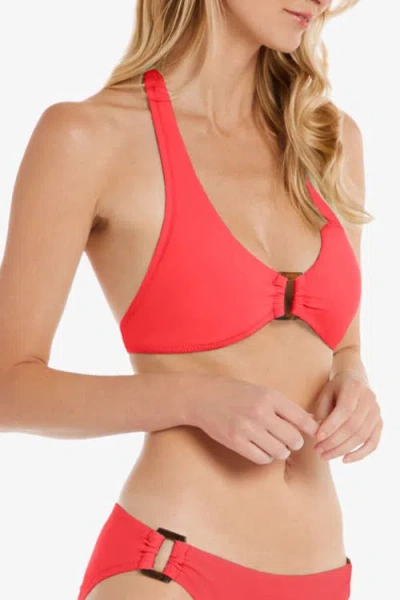 Helen Jon Shell Halter In Red