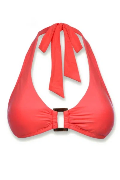 Helen Jon Shell Halter In Red