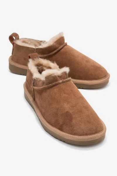 Forever & Always Shoes Yukon Leather Ankle Boot In Brown