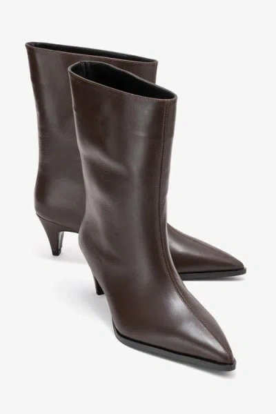 Forever & Always Shoes Aleo Leather Pointed Toe Boot In Brown