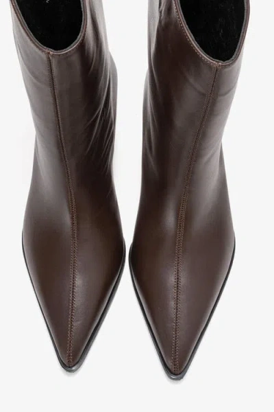 Forever & Always Shoes Aleo Leather Pointed Toe Boot In Brown