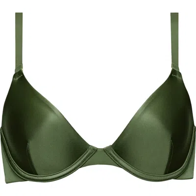 Cuup The Plunge Satin In Green