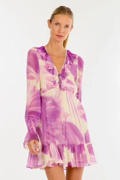 Secret Mission Briony Mini Dress In Purple