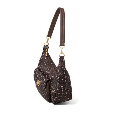 Baggallini Coastal Flip Lock Half Moon Bag In Brown
