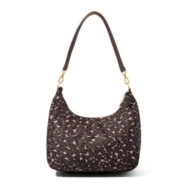 Baggallini Coastal Flip Lock Half Moon Bag In Brown