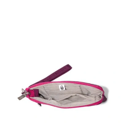 Baggallini Rfid Currency Organizer Wristlet In Purple