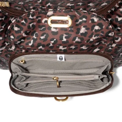 Baggallini Coastal Flip Lock Half Moon Bag In Brown