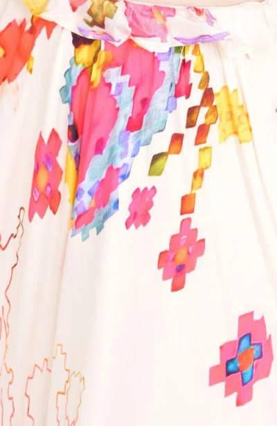 Raas Zaria Floral Two-piece Set In White