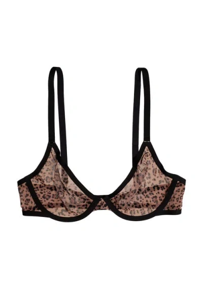 Cuup The Plunge Mesh Bra In Black