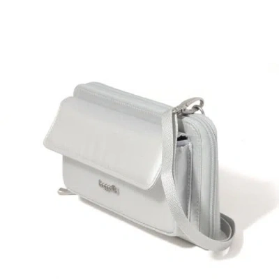 Baggallini Rfid Phone Wallet Crossbody Bag In White