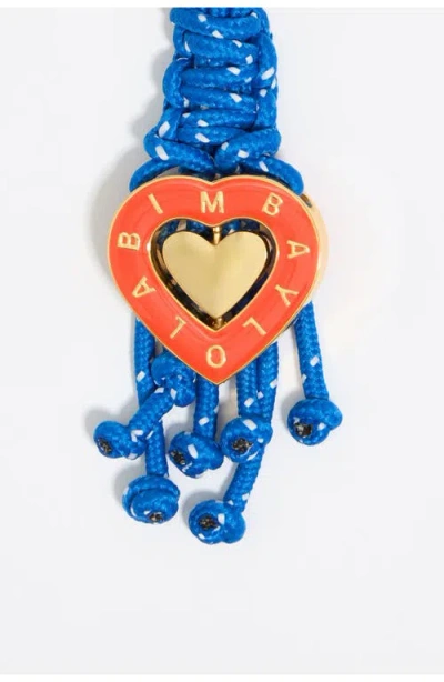 Bimba Y Lola Heart Key Ring With Ropes In Blue