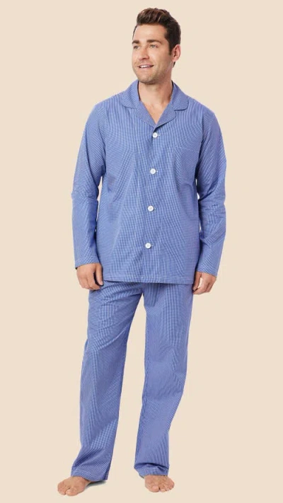 The Cat's Pajamas Luxe Pima Pajama In Blue