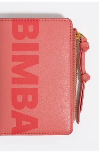 Bimba Y Lola Leather Purse With Engraved Logo In Pink