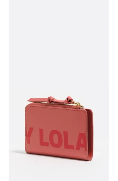 Bimba Y Lola Leather Purse With Engraved Logo In Pink