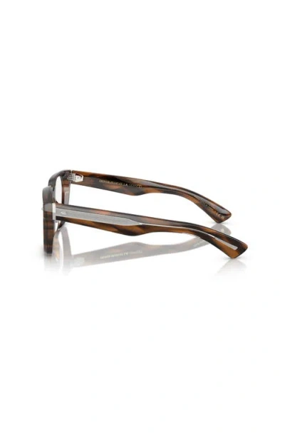 Oliver Peoples 51mm Rectangle Optical Glasses In Brown