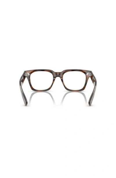 Oliver Peoples 51mm Rectangle Optical Glasses In Brown