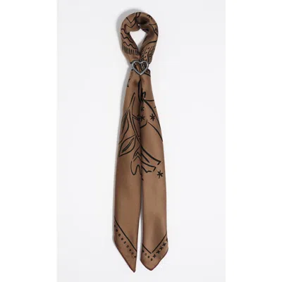 Bimba Y Lola Esoteric Scarf Bag Charm In Brown