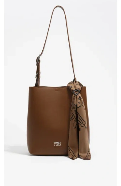 Bimba Y Lola Esoteric Scarf Bag Charm In Brown
