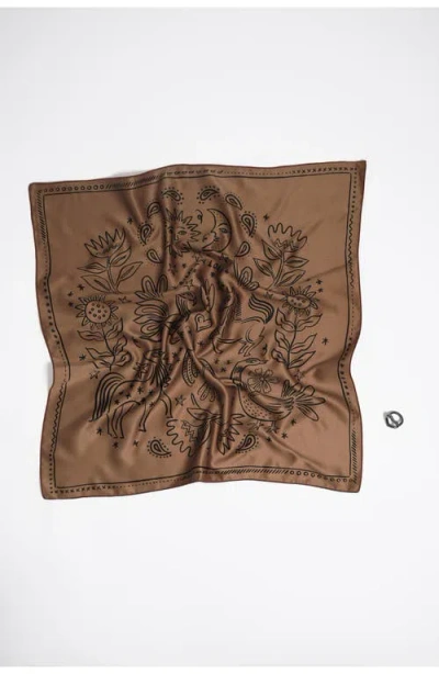 Bimba Y Lola Esoteric Scarf Bag Charm In Brown