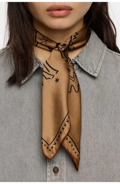 Bimba Y Lola Esoteric Scarf Bag Charm In Brown