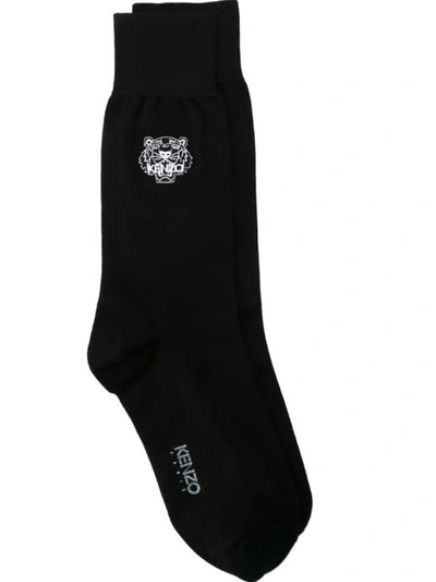 Kenzo 'mini Tiger' Socks In Black