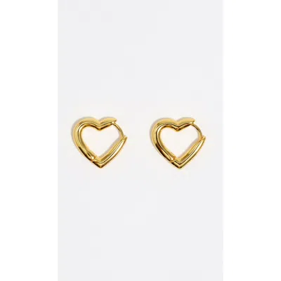 Bimba Y Lola Tall Heart Hoop Earrings In Gold