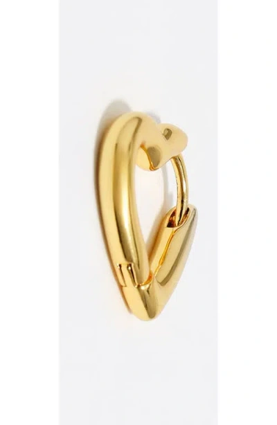 Bimba Y Lola Tall Heart Hoop Earrings In Gold