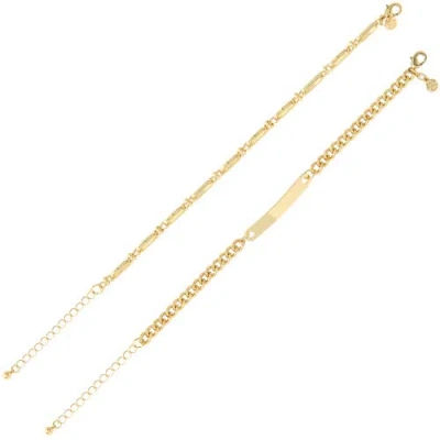 Jessica Simpson Gold-tone Layered Bracelet Set In Gold
