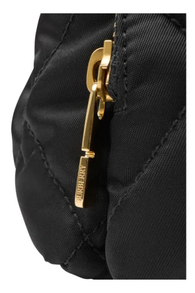 Burberry Mini Horseshoe Quilted Nylon Backpack Bags In Black