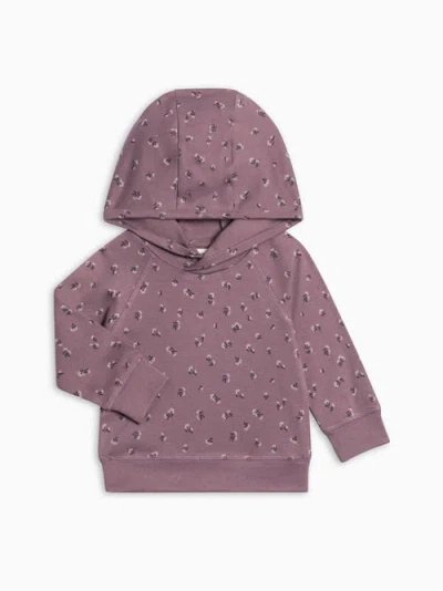 Colored Organics Organic Cotton Madison Hooded Pullover T-shirt In Purple