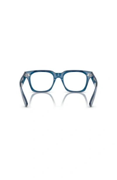 Oliver Peoples 51mm Rectangle Optical Glasses In Blue