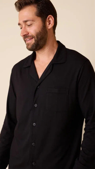 The Cat's Pajamas Pima Knit Pajama Set In Black