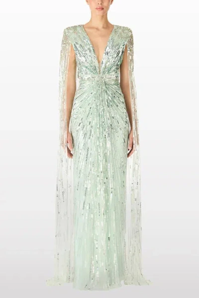 Jenny Packham Gold Rush Sequin-embellished Gown In Multi