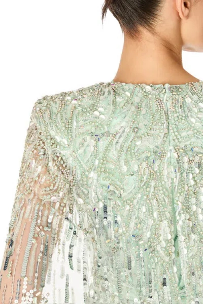 Jenny Packham Gold Rush Sequin-embellished Gown In Multi