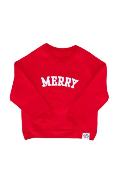 Bits & Bows Merry Sweatshirt In Red