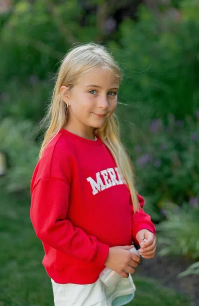 Bits & Bows Merry Sweatshirt In Red