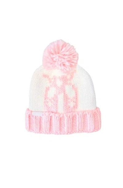 Bits & Bows Ballet Knit Hat/mittens Bundle In Pink