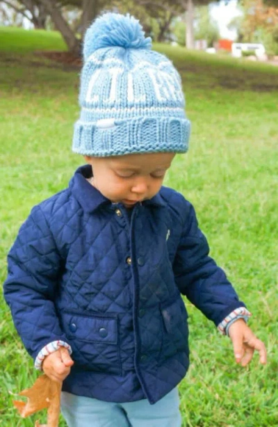 Bits & Bows Lil Bro Knit Hat/mittens Bundle In Blue