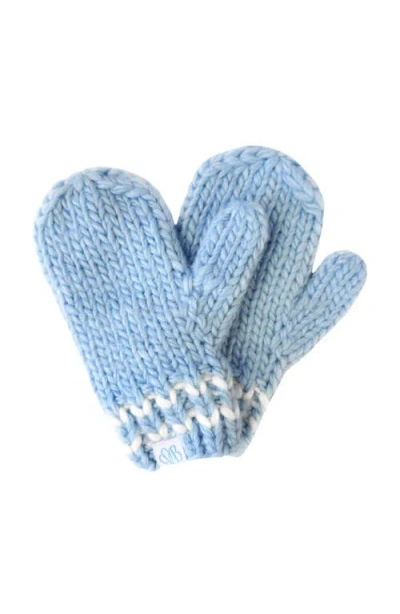 Bits & Bows Lil Bro Knit Hat/mittens Bundle In Blue