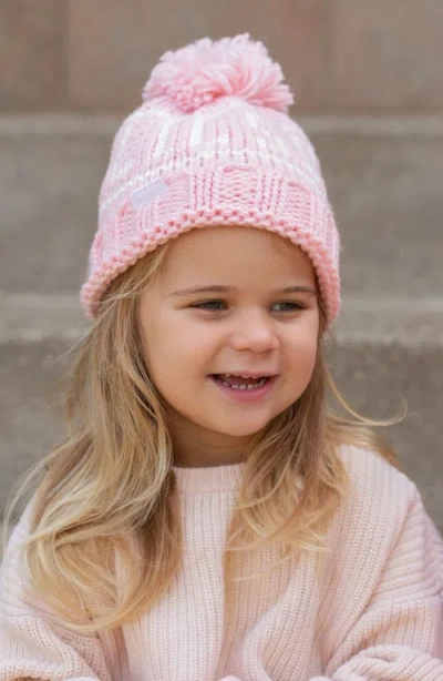 Bits & Bows Lil Sis Knit Hat/mittens Bundle In Pink