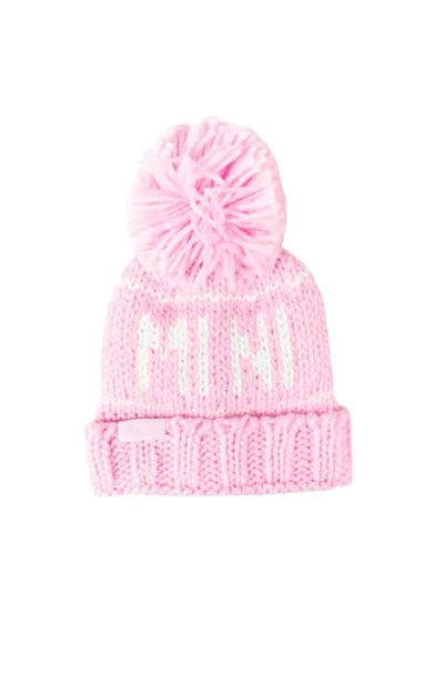 Bits & Bows Mama/mini Knit Bobble Hat Bundle In Pink