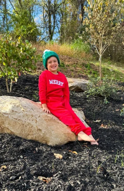 Bits & Bows Jogger Pants In Red