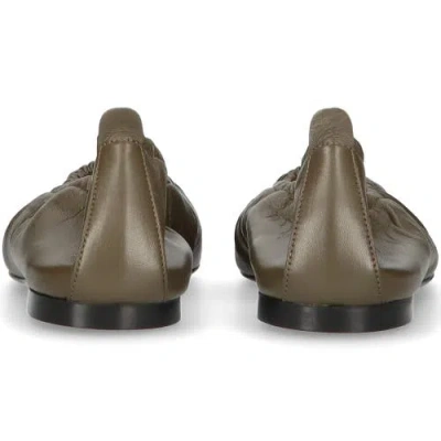 Pretty Ballerinas Rouched Ballet Flat In Green