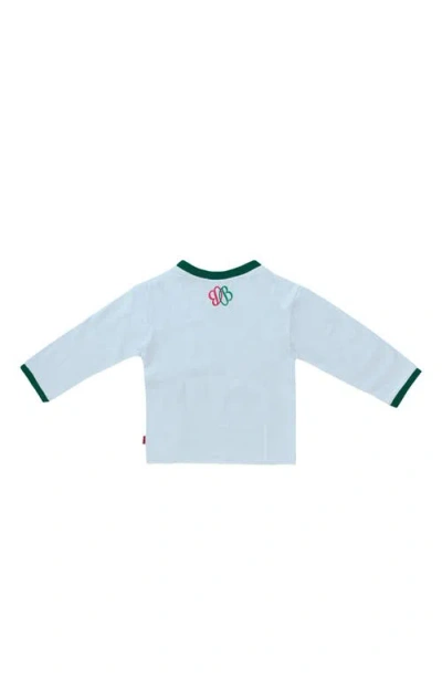 Bits & Bows Golf Cart Santa Long Sleeve T-shirt In Blue