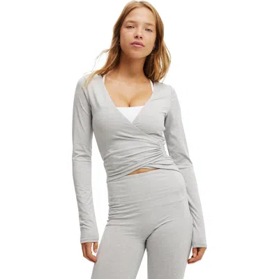 Cotton On Body Active Wrap Top In Animal Print