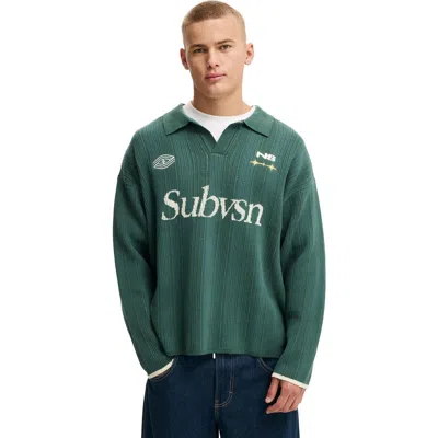 Cotton On Box Fit Rugby Polo In Green